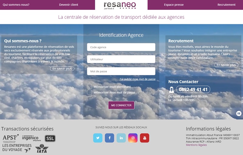 Resaneo va proposer une marque blanche aux agences de voyages pour leurs clients professionnels, à la manière d'un SBT light - DR Resaneo va proposer une marque blanche aux agences de voyages pour leurs clients professionnels, à la manière d'un SBT light - DR