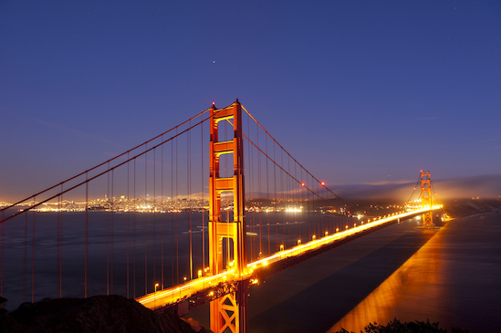 Le Golden Gate Bridge à San Francisco - Photo Visit California/Hub