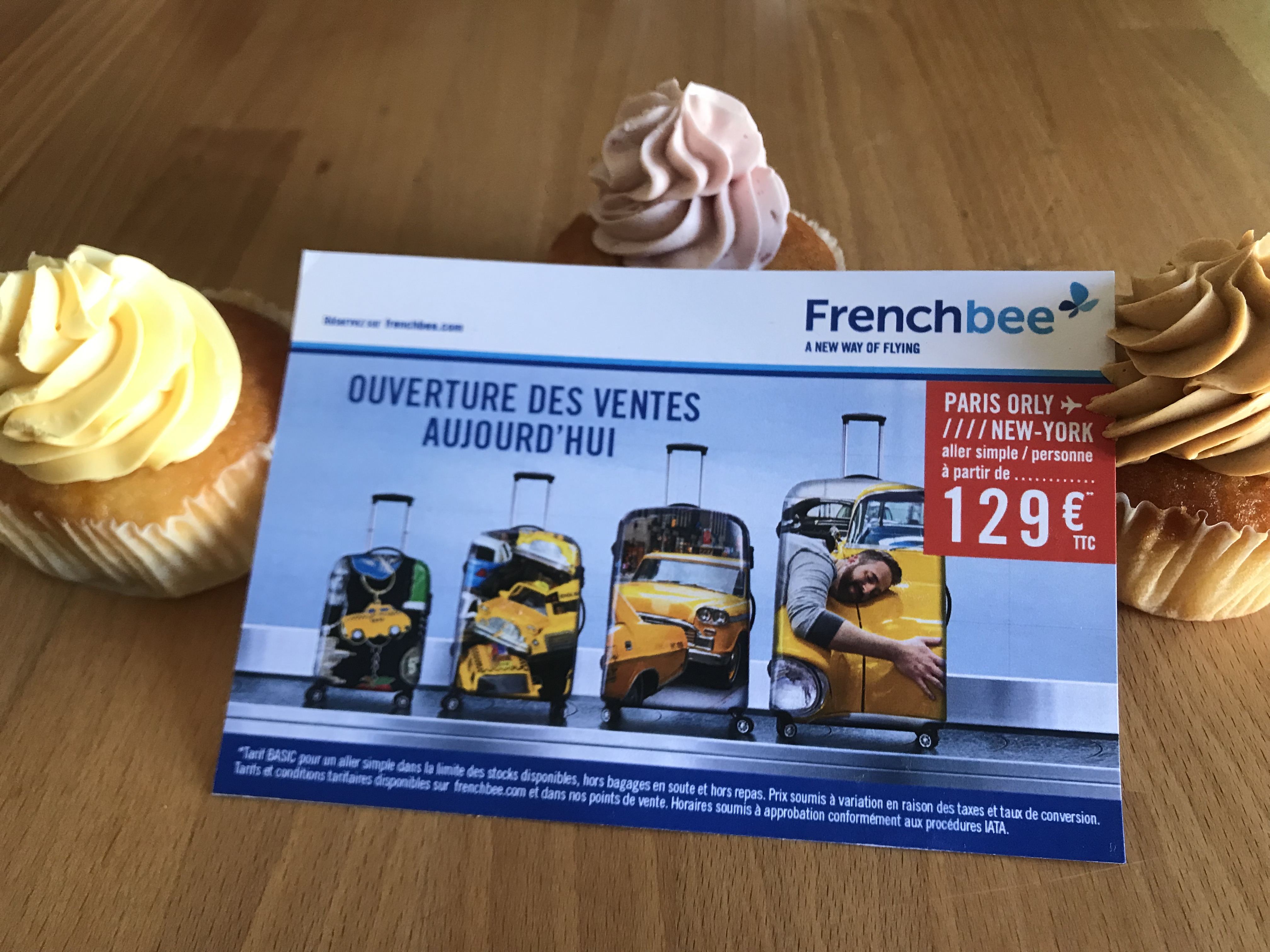 Chez French Bee, on parie sur les cupcakes et sur un aller simple à 129 euros © DR