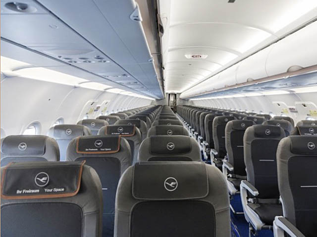 A l'intérieur d'un A320neo de chez Lufthansa © Luftansa