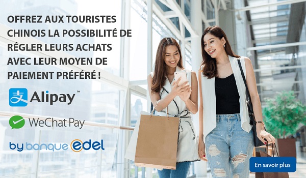 la Banque Edel propose aux commerçants et agences de voyages des solutions d’acceptation Alipay & WeChat Pay - Crédit photo : Banque Edel