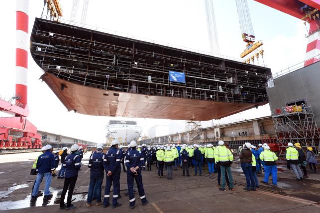 A Saint-Nazaire, la quille du Wonder of the Seas a été mise sur cale - DR