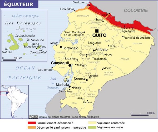 Instauré le 3 octobre 2019 en Equateur, l'état d'exception a été maintenu jusqu'au 3 novembre 2019 - Crédit photo : France Diplomatie