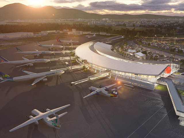 Livraison prévue du nouveau terminal : juin 2022 © DR Aéroport de Martinique