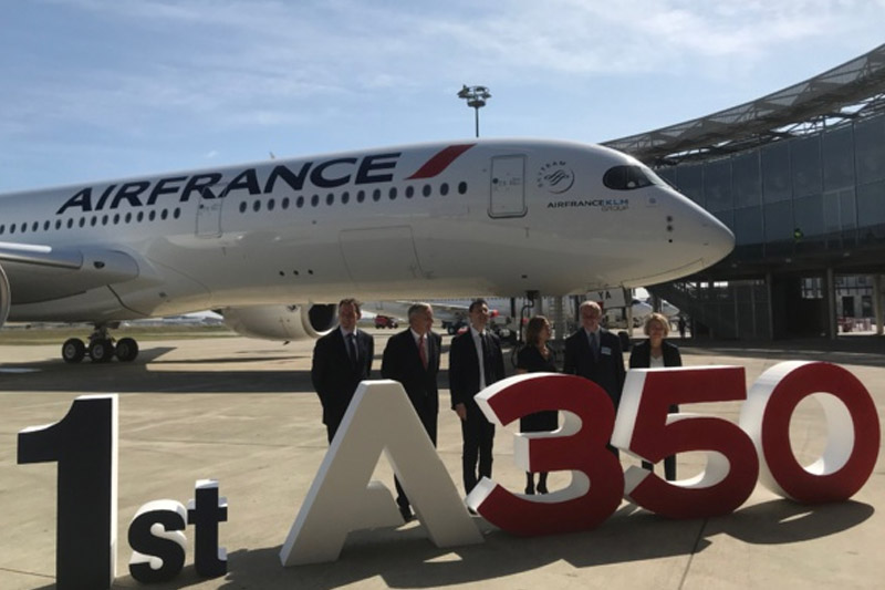 A Toulouse, le 27 septembre 2019, pour la réception du premier A350 d'Air France © PG TM