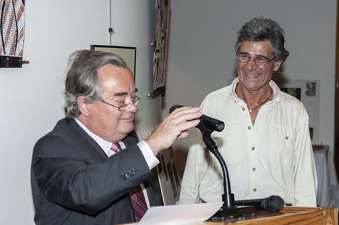 François Giner avec le regretté J.-P. Chantraine, président d'ASIA /photo dr