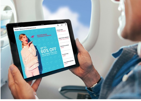 A partir de ce jour, La Compagie propose à ses passagers la nouvelle génération de « shopping dans les airs - Crédit photo : Skydeals