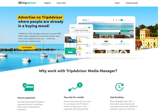 Media Manager de TripAdvisor est une plateforme publicitaire en libre-service - Crédit photo : TripAdvisor Media Manager de TripAdvisor est une plateforme publicitaire en libre-service - Crédit photo : TripAdvisor