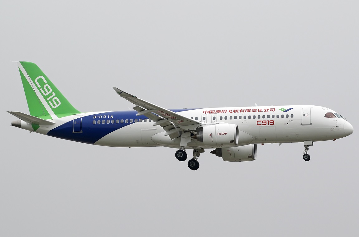 Un des 5 premiers prototypes de Comac C919 © BY-SA 4.0