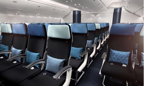 Visuel de la nouvelle cabine éco d'Air France sur le B777-300 - Crédit photo : Brandimage