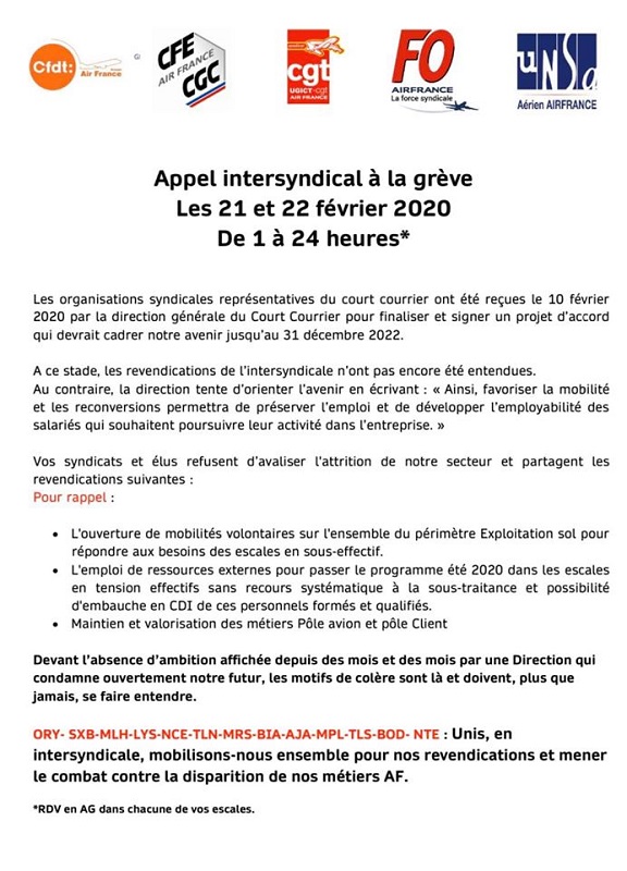 Air France Un Mouvement De Greve Prevu A Orly Et Dans Les Escales Regionales