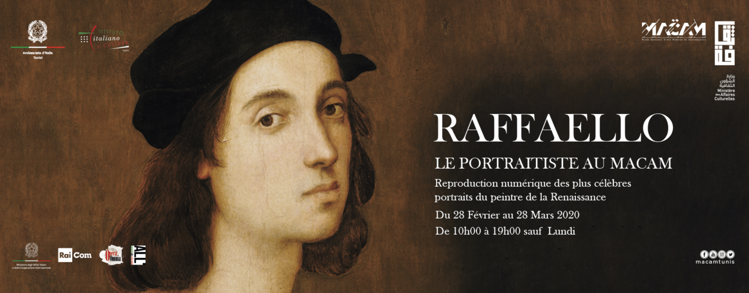 « Raffaello, le portraitiste » : Expo numérique événement à la Cité de la Culture à Tunis