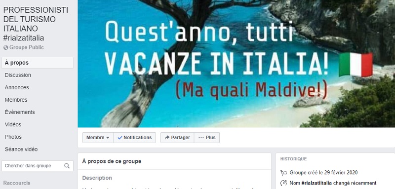 Covid-19 : les pros italiens créent un groupe Facebook pour rassurer les autres pros