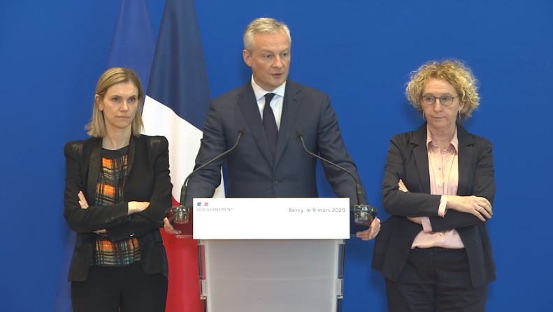 Bruno Le Maire, ministre de l’Economie et des Finances, Muriel Pénicaud, ministre du Travail, et Agnès Pannier-Runacher, secrétaire d’Etat auprès du ministre de l’Economie et des Finance - Capture écran