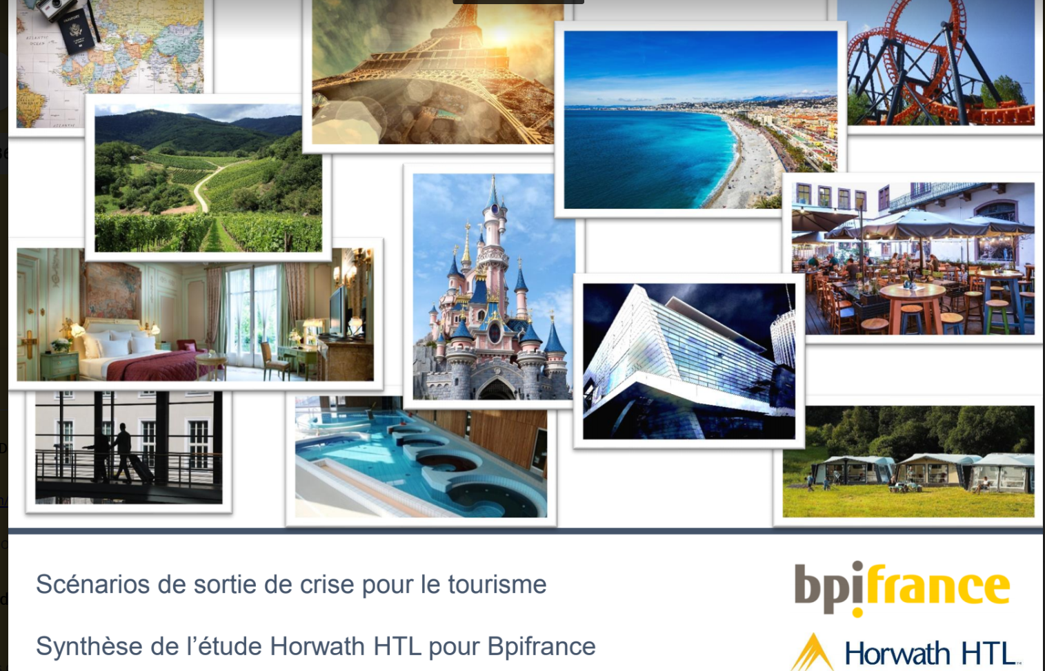 Etude Horwath HTL pour Bpifrance : scénarios de sortie de crise pour le tourisme