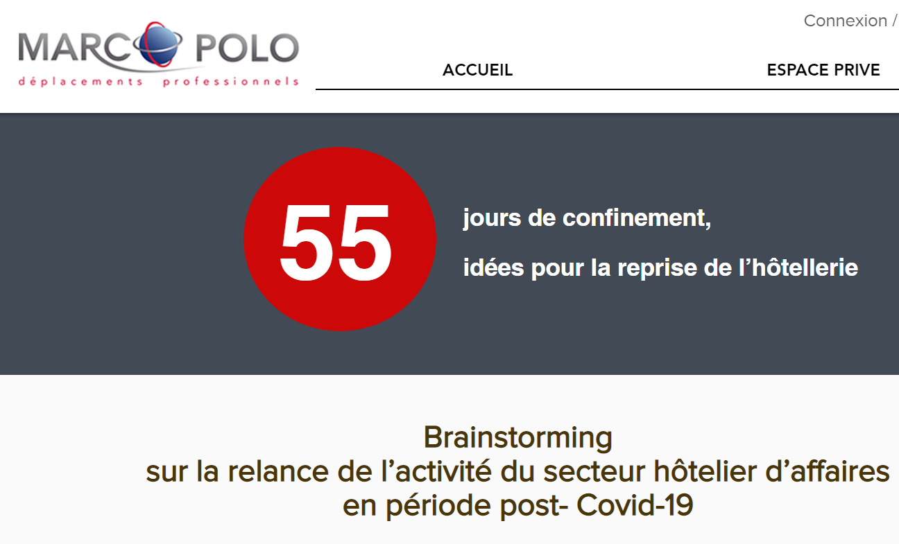 Marco Polo : « 55 jours de confinement, 55 idées pour la reprise de l’hôtellerie »