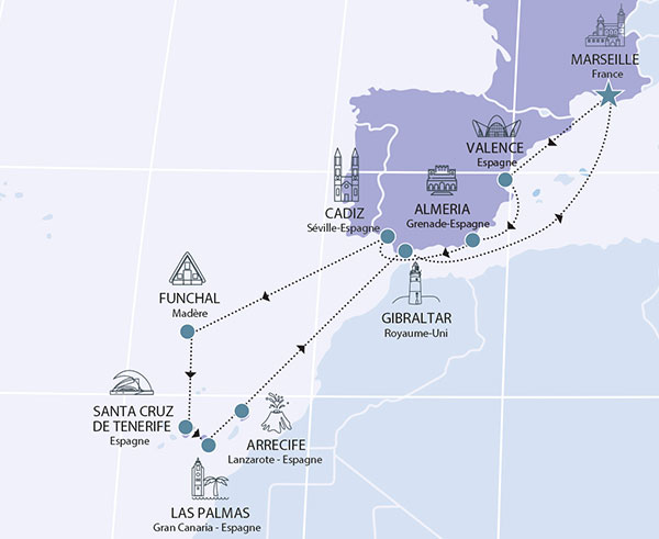 Richesse des DESTINATIONS au départ de FRANCE