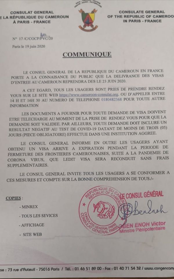 Cameroun - France-Visas