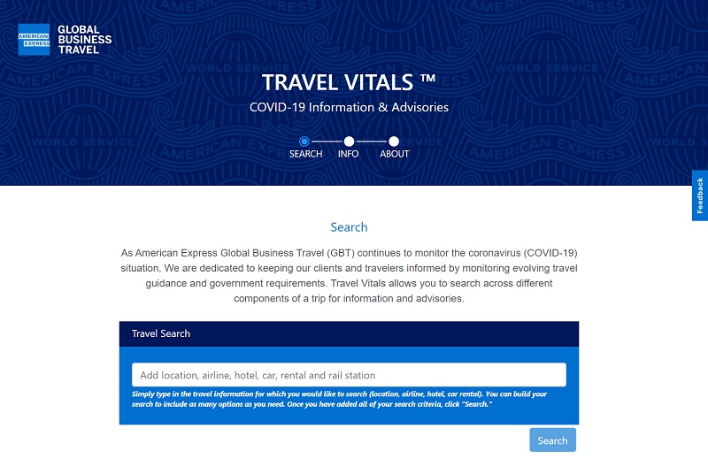 american express travel vitals