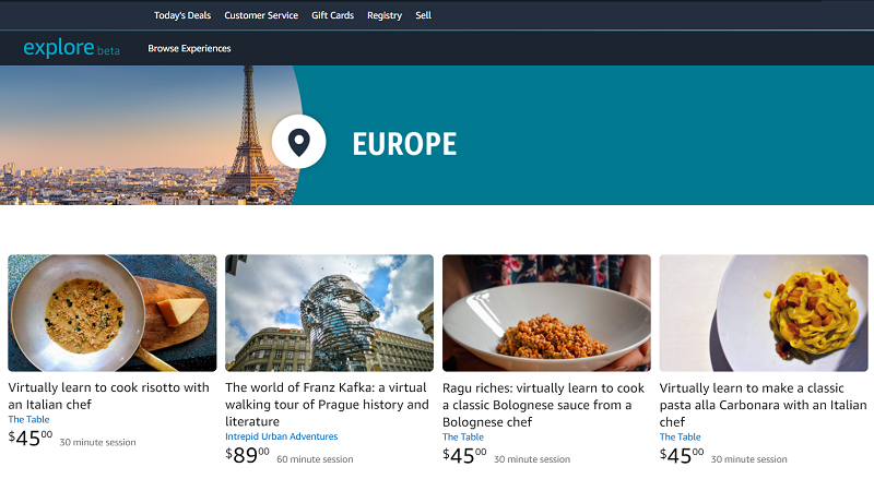 Amazon Explore : Amazon travaille avec des TO pour des voyages... virtuels