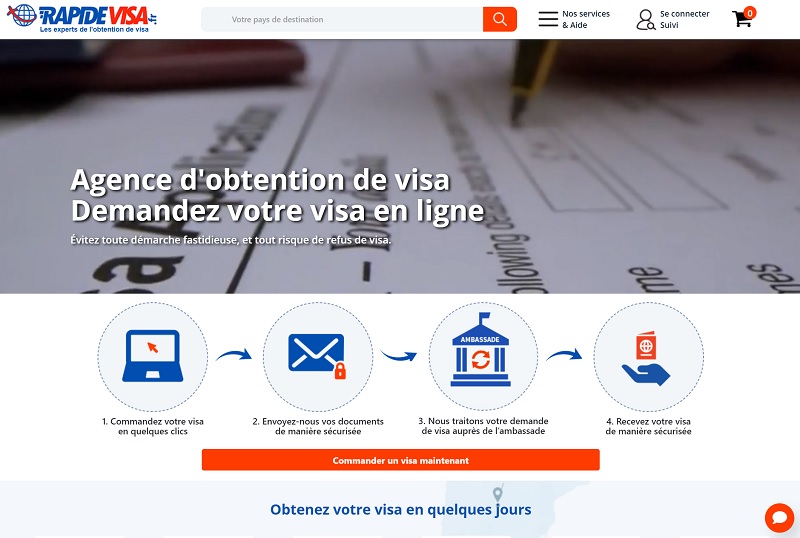 La plateforme détaille les formalités pour chaque pays - DR : RapideVisa