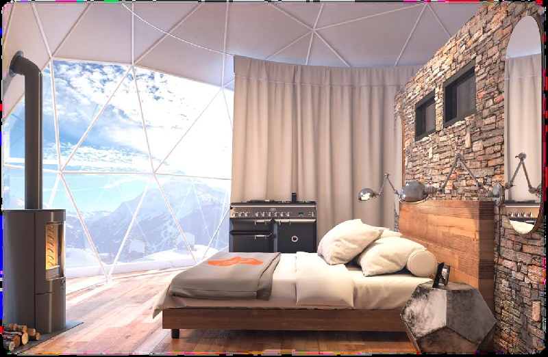 La résidence a la particularité de proposer deux appartements atypiques avec igloo de verre - DR La résidence a la particularité de proposer deux appartements atypiques avec igloo de verre - DR