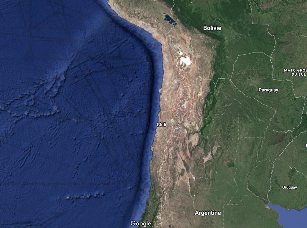 Le Chili exige une traçabilité géographique pendant 14 jours à l'aide d’une application - Crédit photo : Google Maps