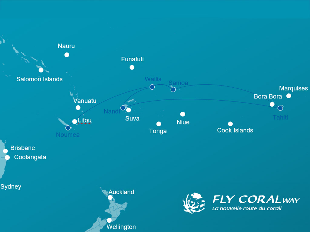 Le réseau que souhaite développer Fly Coralway - DR