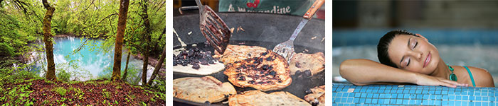 La Source du Planey – © Olivier Frimat / Beignet de Cerises du Pays de Fougerolles - © Marion Foehn / Les Thermes de Luxeuil La Source du Planey – © Olivier Frimat / Beignet de Cerises du Pays de Fougerolles - © Marion Foehn / Les Thermes de Luxeuil