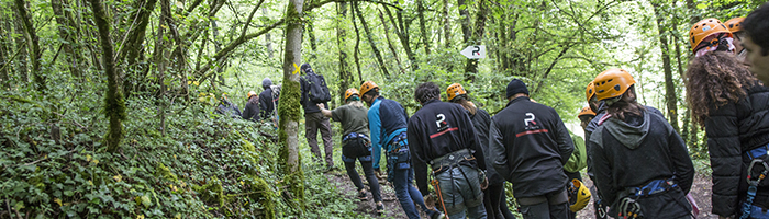 Rando et initiation descente en rappel, Cirque du Bout du Monde Haute Côte de Beaune - © Jérémy Joux pour Agence RP Events