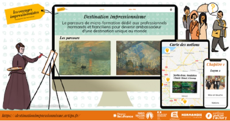 8 leçons de 10 minutes sont accessibles pour devenir incollable sur la Normandie Impressionniste - DR