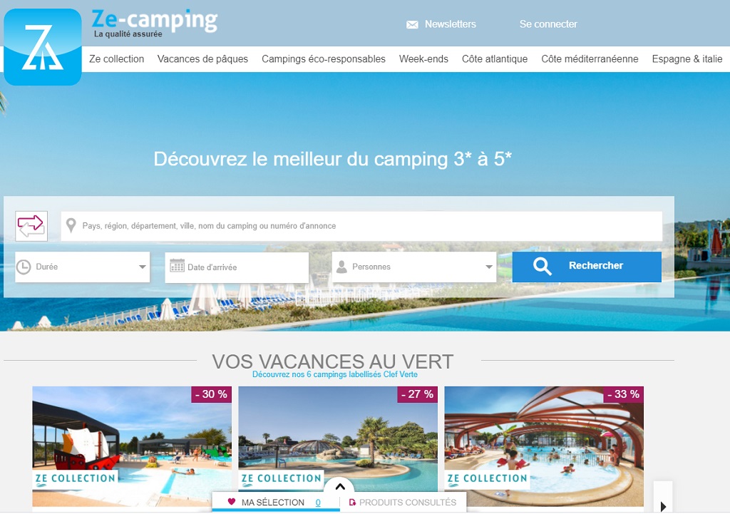 Ze-camping propose un catalogue de 61 campings - DR