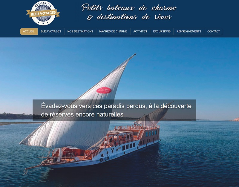 Selectour Bleu Voyages lance sa première collection : une sélection de petits navires de charme, des produits imaginés pour ses clients directs mais aussi via la distribution - DR : Collection Bleu Voyages