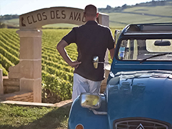 Rêverie viticole devant le Clos des Avaux – vignobles de Bourgogne © 2CV Bourgogne Tours / Exclusive France Tours Rêverie viticole devant le Clos des Avaux – vignobles de Bourgogne © 2CV Bourgogne Tours / Exclusive France Tours