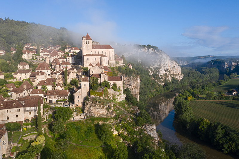 © Cyril Novello - Vue aérienne de Saint-Cirq-Lapopie