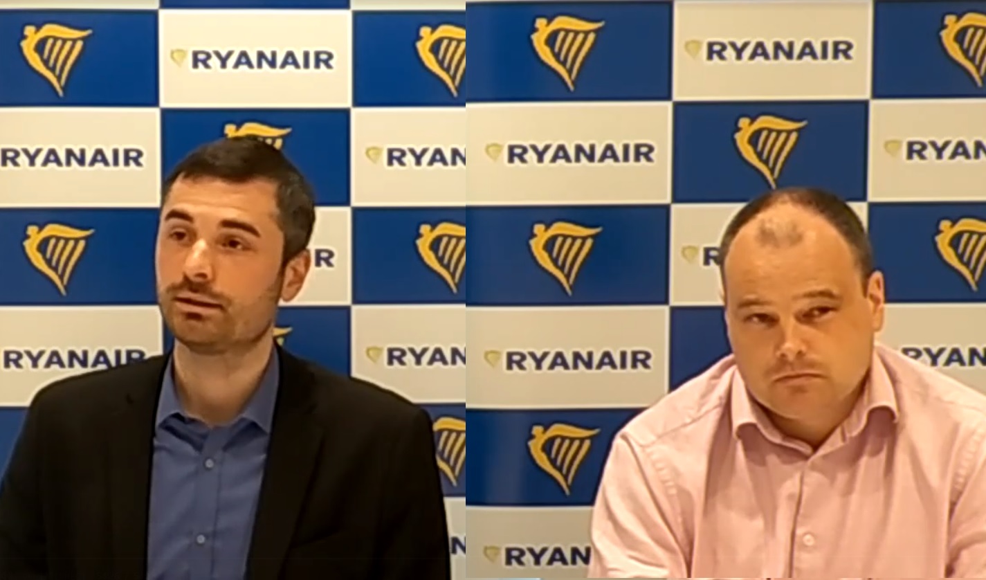 Julien Tranchant, directeur markeing France et Dara Brady, Directeur Marketing de Ryanair Julien Tranchant, directeur markeing France et Dara Brady, Directeur Marketing de Ryanair