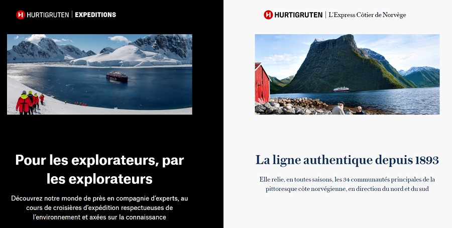 "Hurtigruten Expéditions" et "Hurtigruten - l’Express Côtier de Norvège" sont deux entités distinctes l’une de l’autre - DR "Hurtigruten Expéditions" et "Hurtigruten - l’Express Côtier de Norvège" sont deux entités distinctes l’une de l’autre - DR