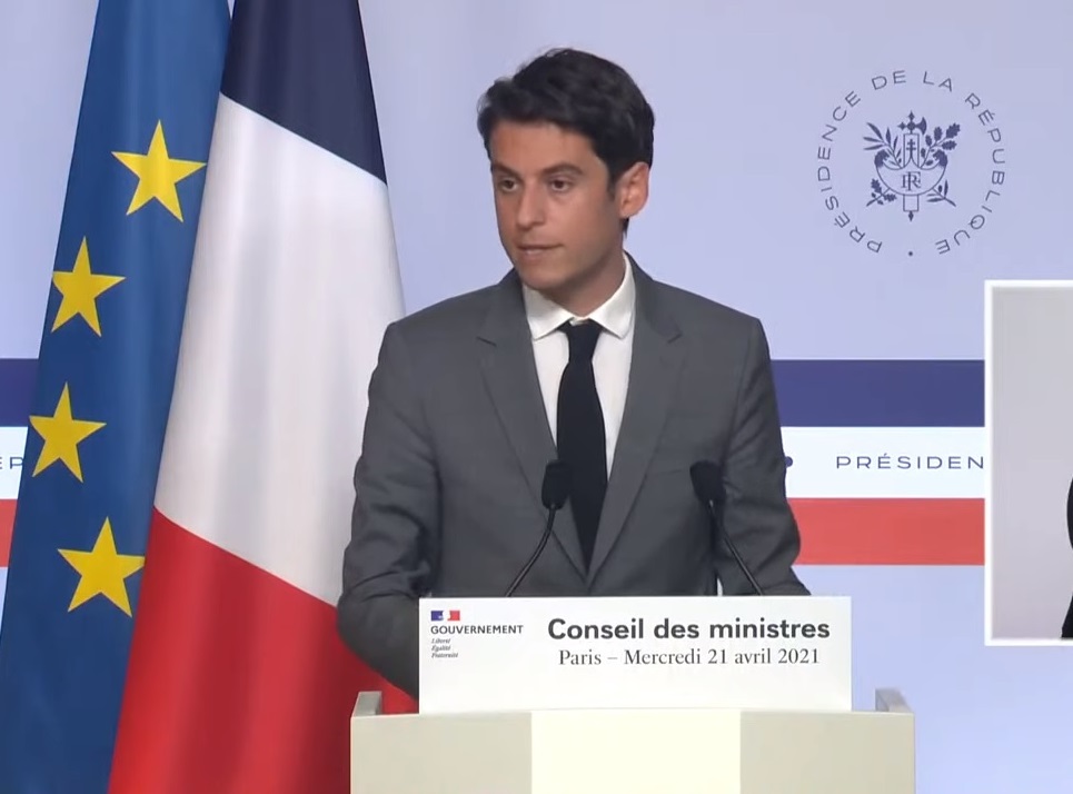 Gabriel Attal, Porte parole du gouvernement est revenu sur la levée des restrictions au 3 mai et à la mi-mai - DR