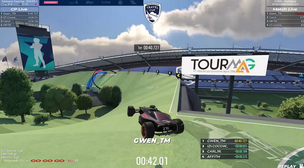 Trackmania Travel Cup a cumulé 14 396 spectateurs sur lives et 31 700 visionnages pour les replays - Capture écran