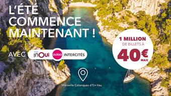 1 million de billets TGV INOUI, OUIGO et Intercités sont disponibles jusqu’à 40€ maximum - DR