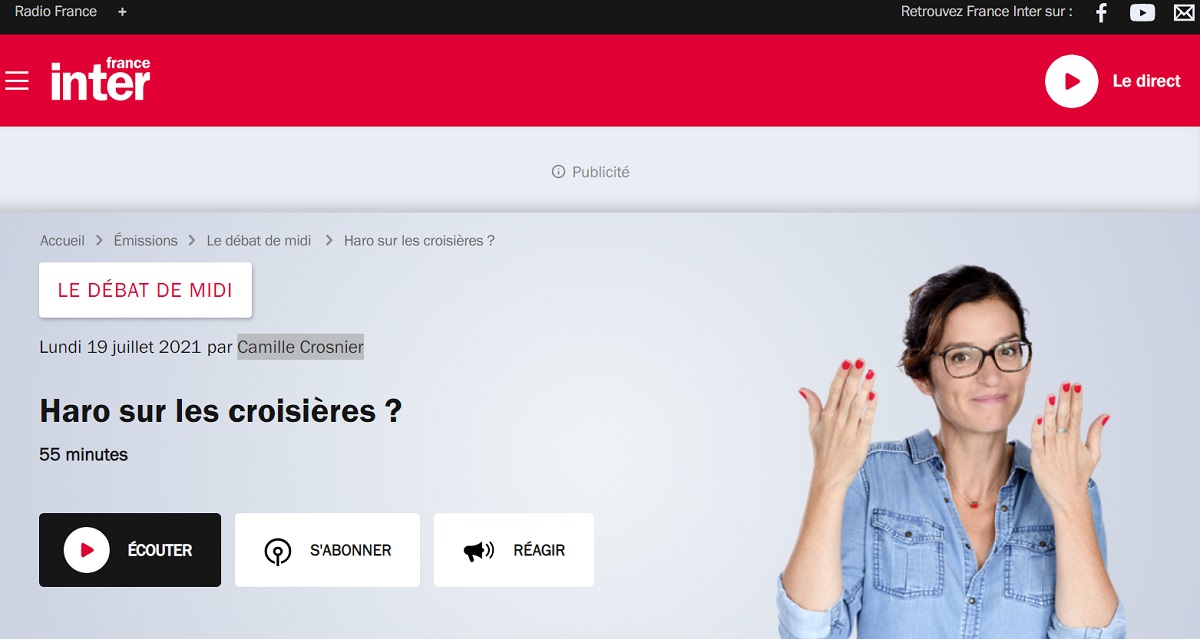 Le Débat de Midi sur France Inter : "Haro sur les croisières ?"