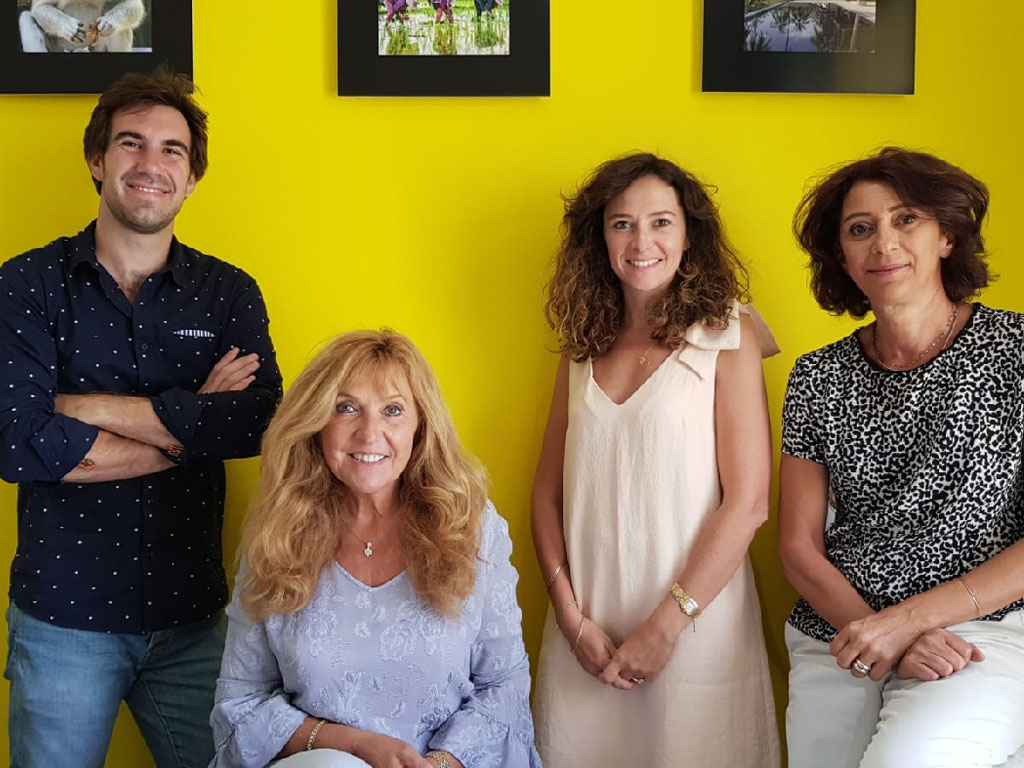 De gauche à droite : Charly Melkonian, Christine Crispin, Olivia Calvin et Gin Boulme - Photo CE