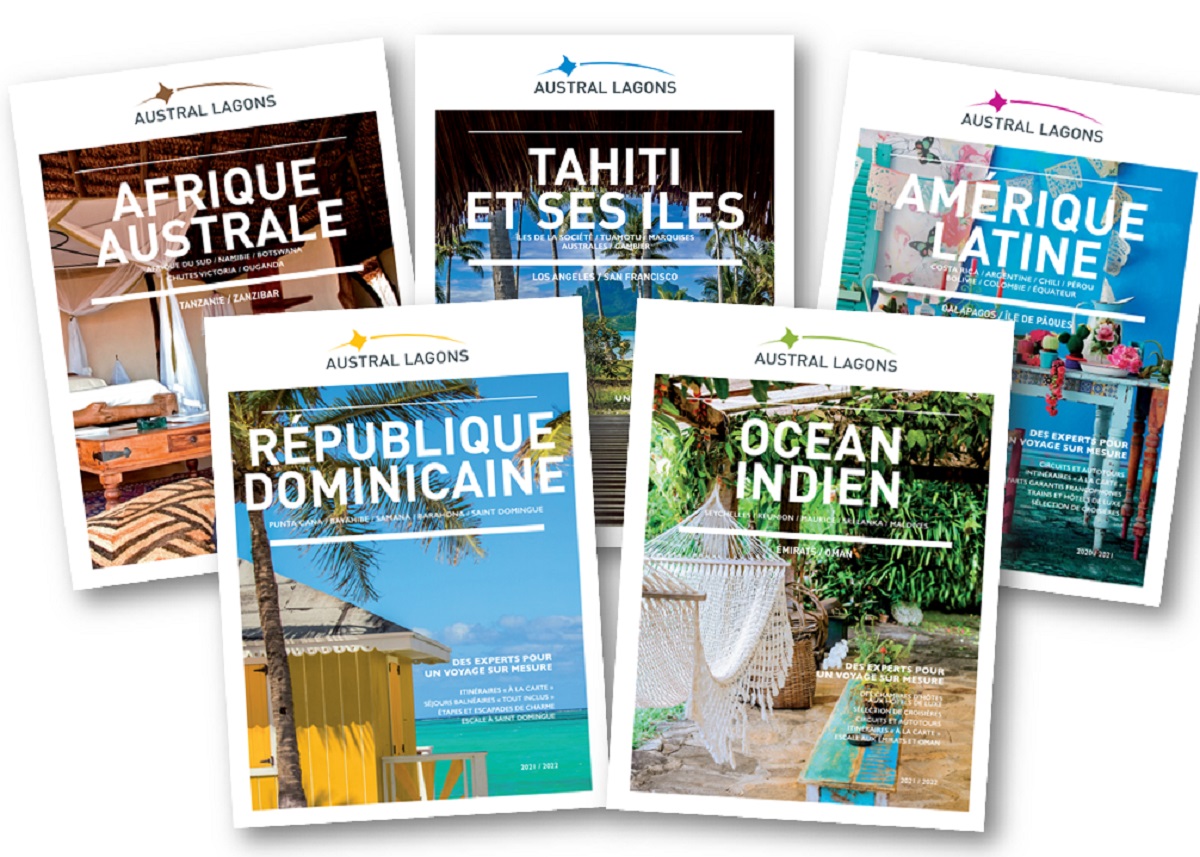 Austral Lagons vient de faire paraître ses 5 brochures dont la nouvelle dédiée à la République Dominicaine. Le Tour-opérateur est fin prêt pour la reprise - DR Photo Austral Lagons Austral Lagons vient de faire paraître ses 5 brochures dont la nouvelle dédiée à la République Dominicaine. Le Tour-opérateur est fin prêt pour la reprise - DR Photo Austral Lagons