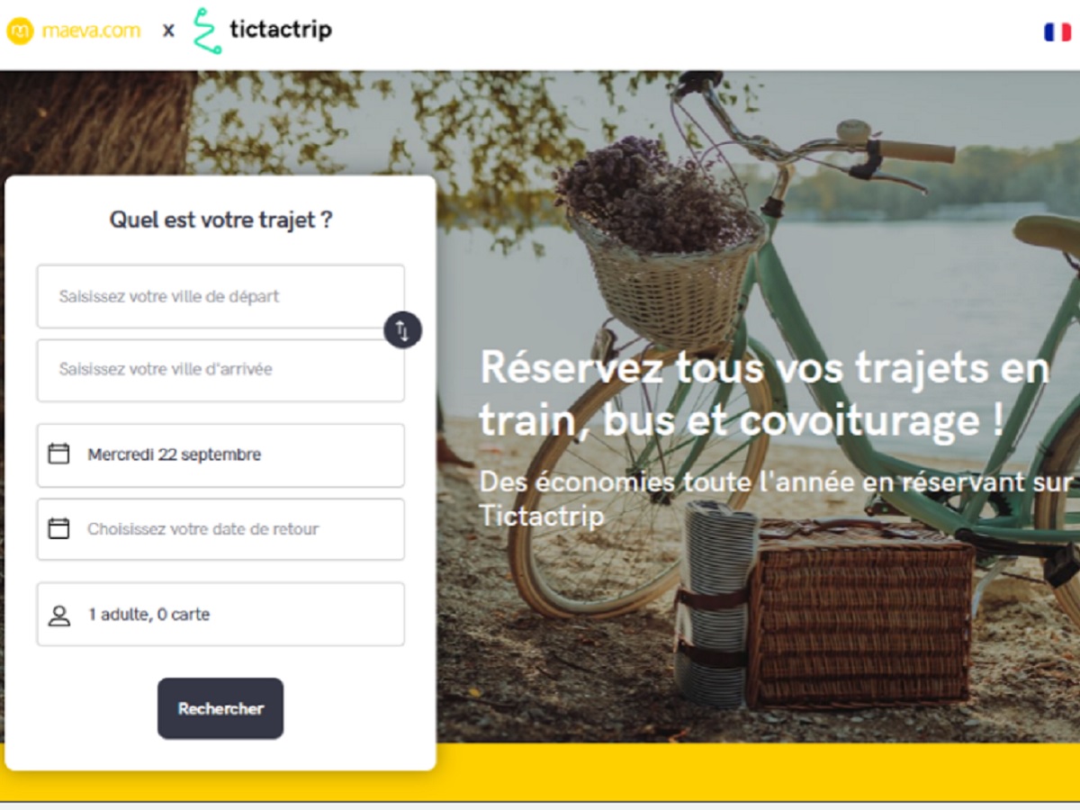 maeva.com s'est associée à la start-up Tictactrip, spécialiste des trajets intermodaux - DR maeva.com s'est associée à la start-up Tictactrip, spécialiste des trajets intermodaux - DR