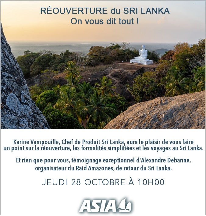 Visio consacrée au Sri Lanka organisée par Asia avec la participation d'Alexandre Debanne - DR