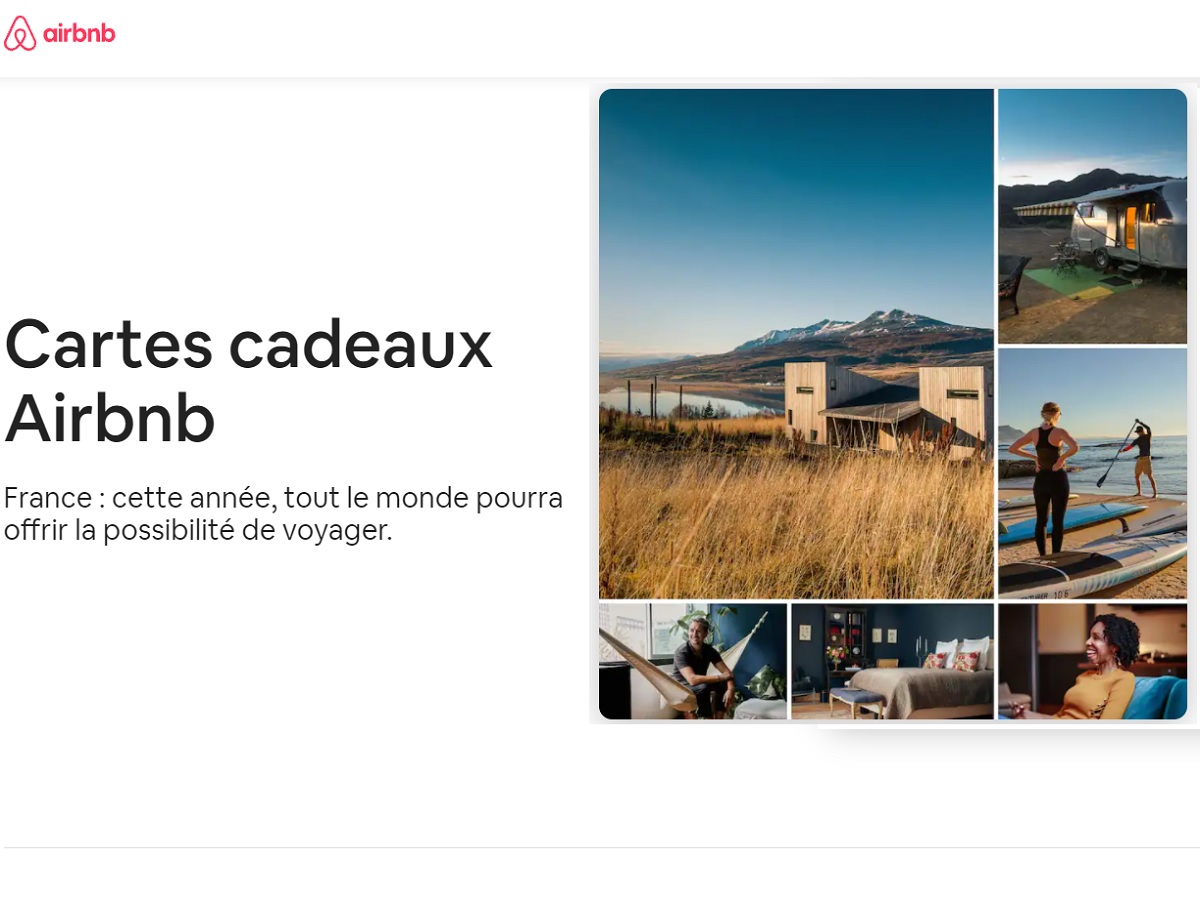 Les cartes cadeaux d'Airbnb seront disponibles dès le 9 novembre 2021, pendant ce temps Airbnb s'attaque aux stations de ski françaises - DR