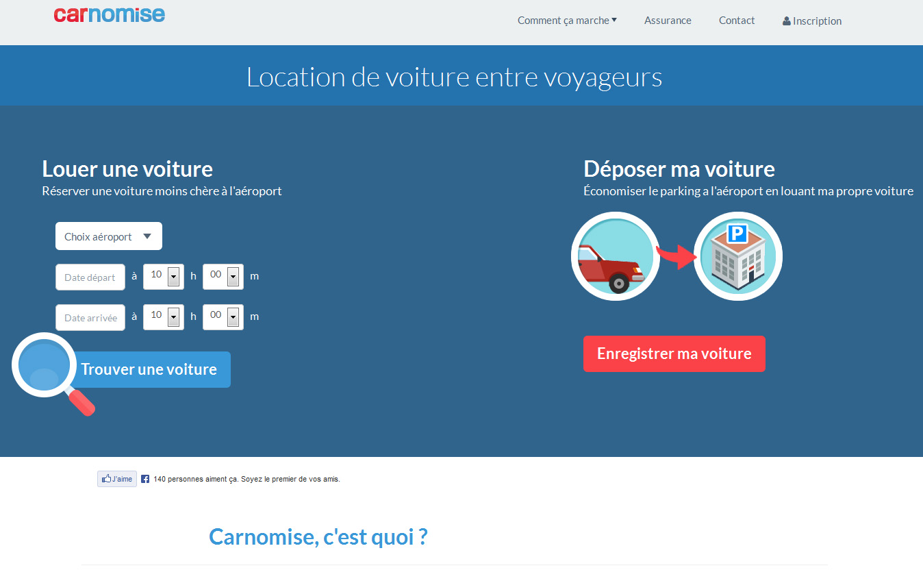 Location auto : Carnomise fait économiser le parking à l'aéroport et commissionne