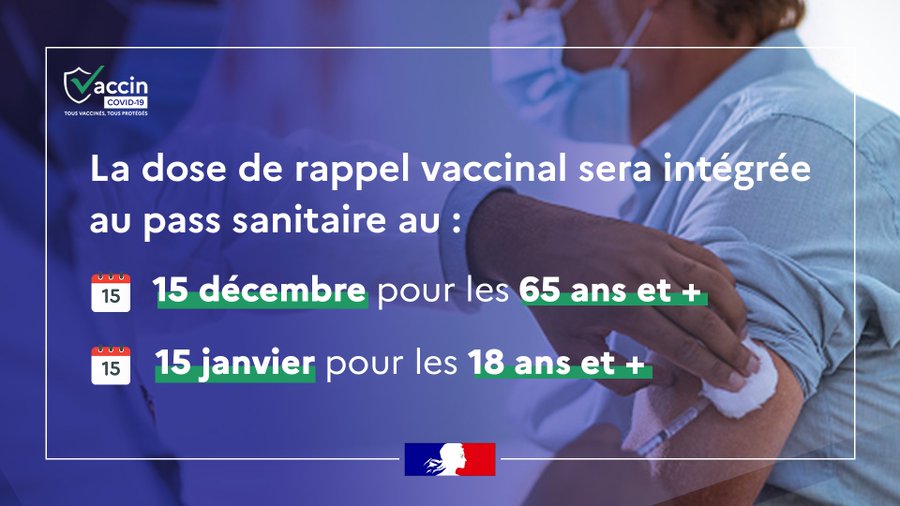 Le pass sanitaire sera désactivé pour tous les Français majeurs à partir du 15 janvier 2022, si absence de rappel" selon Olivier Véran - DR