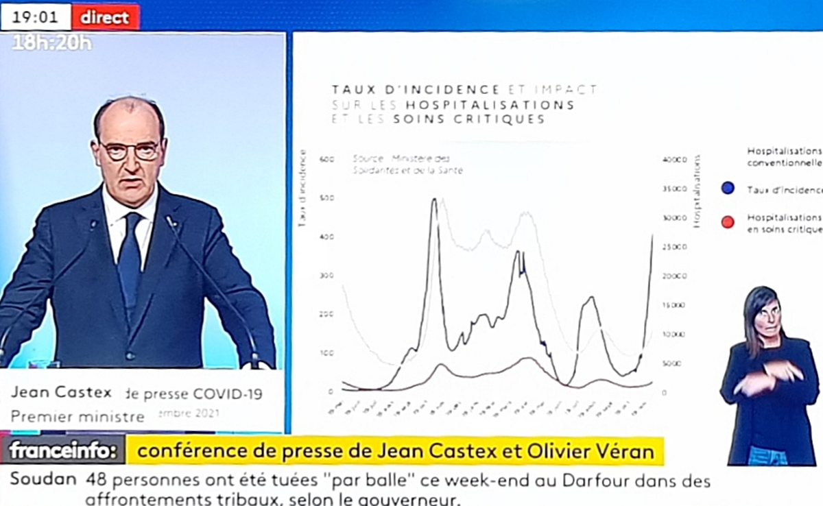 Jean Castex le Premier ministre a fait plusieurs annonces qui concernent les fêtes, les réunions, les marchés de Noël et les discothèques  Capture écran