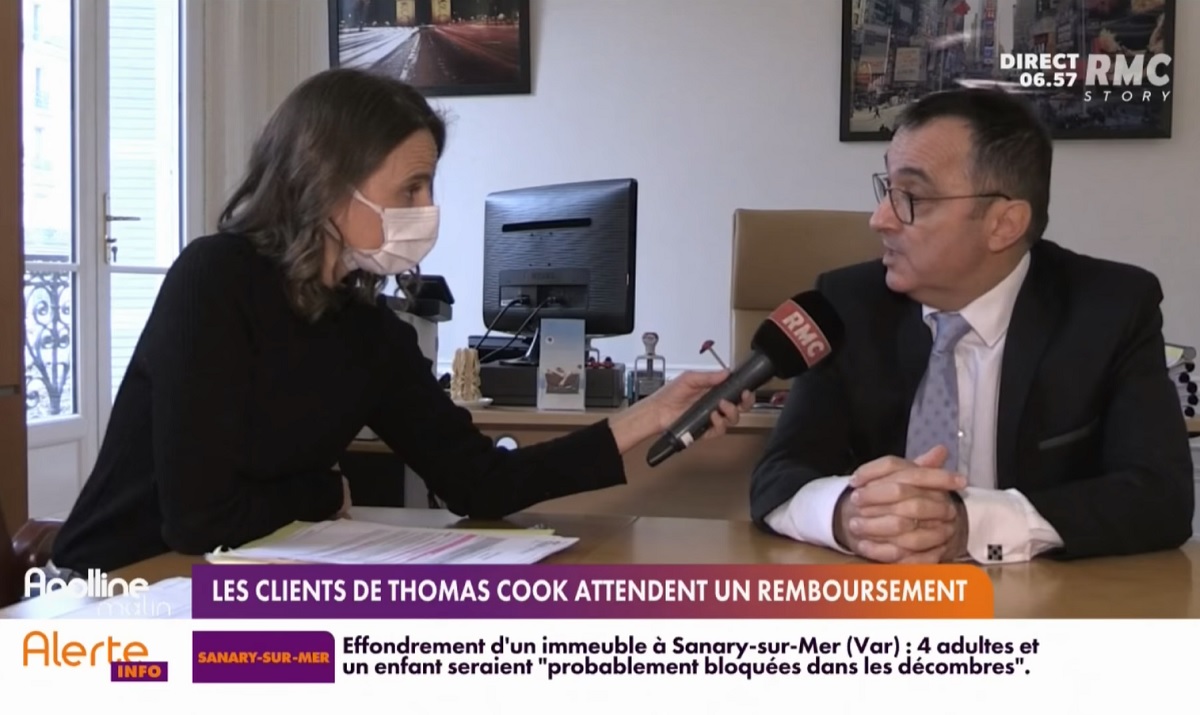 RMC s'est penché sur le système des remboursements des ex-clients de Thomas Cook par l'ASPT - DR : Capture écran RMC